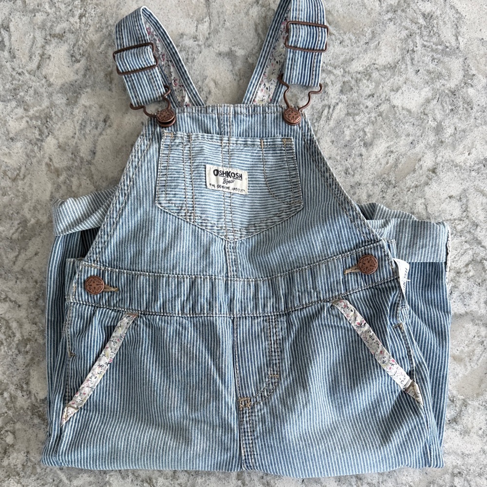 OshKosh B'gosh Blue Striped Overalls